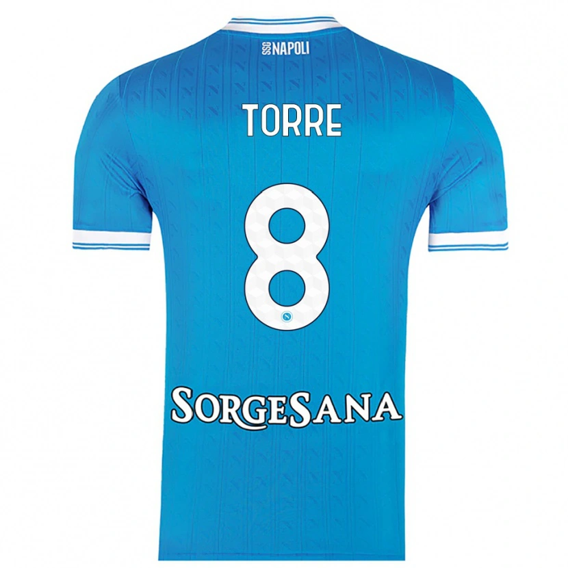 Danxen Kvinnor Christian Torre #8 Himmelsblå Vit Hemmatröja Matchtröjor 2025/26 Tröjor T-Tröja