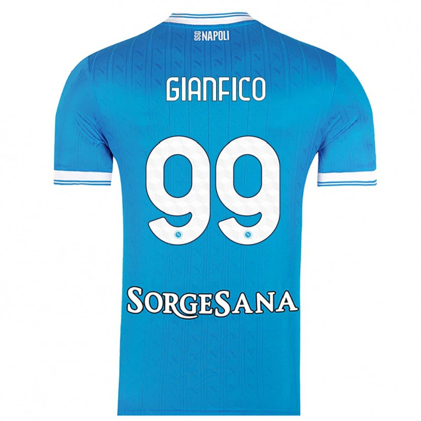 Danxen Kvinnor Maria Morena Gianfico #99 Himmelsblå Vit Hemmatröja Matchtröjor 2025/26 Tröjor T-Tröja