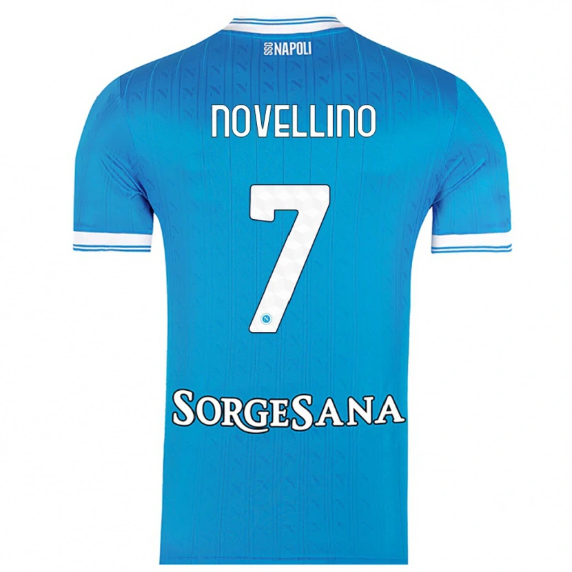Danxen Kvinnor Debora Novellino #7 Himmelsblå Vit Hemmatröja Matchtröjor 2025/26 Tröjor T-Tröja