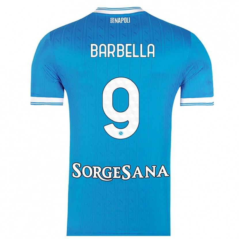 Danxen Kvinnor Michele Barbella #9 Himmelsblå Vit Hemmatröja Matchtröjor 2025/26 Tröjor T-Tröja