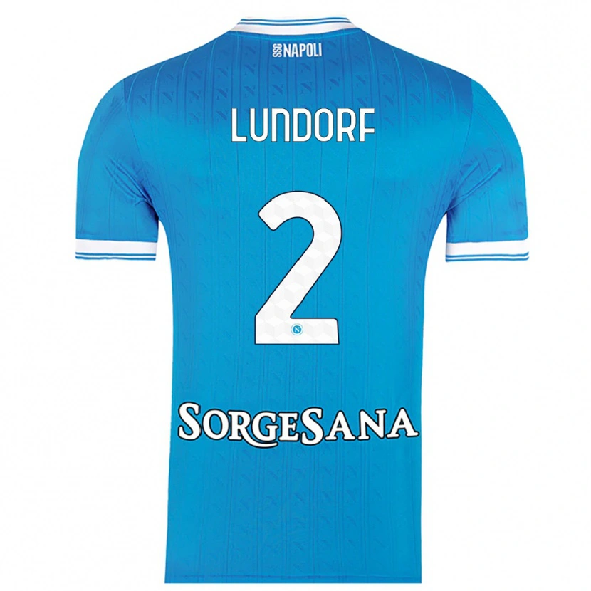 Danxen Kvinnor Matilde Lundorf Skovsen #2 Himmelsblå Vit Hemmatröja Matchtröjor 2025/26 Tröjor T-Tröja