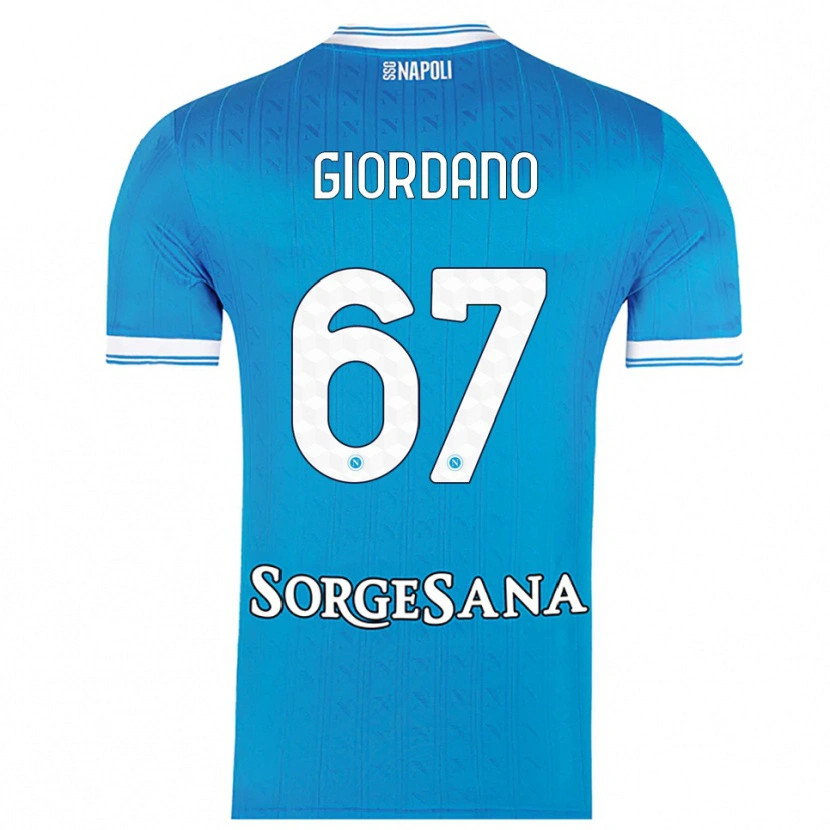 Danxen Kvinnor Michela Giordano #67 Himmelsblå Vit Hemmatröja Matchtröjor 2025/26 Tröjor T-Tröja