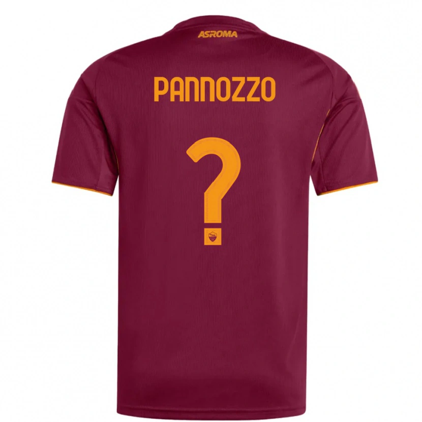 Danxen Kvinnor Nicolò Pannozzo #0 Vinröd Orange Hemmatröja Matchtröjor 2025/26 Tröjor T-Tröja