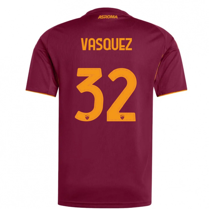 Danxen Kvinnor Devis Vásquez #32 Vinröd Orange Hemmatröja Matchtröjor 2025/26 Tröjor T-Tröja