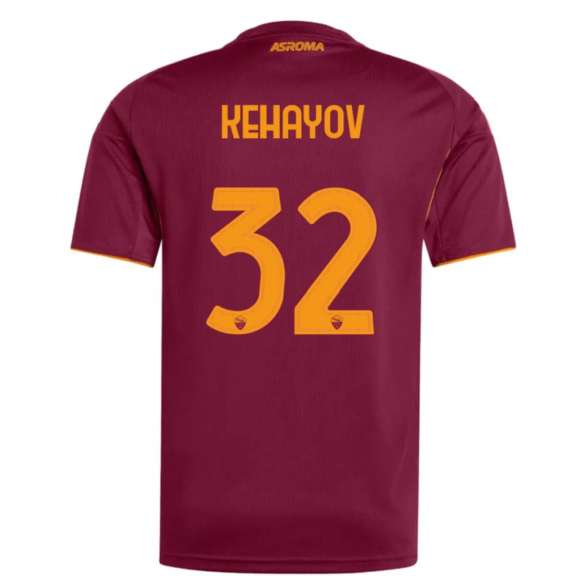 Danxen Kvinnor Atanas Kehayov #32 Vinröd Orange Hemmatröja Matchtröjor 2025/26 Tröjor T-Tröja