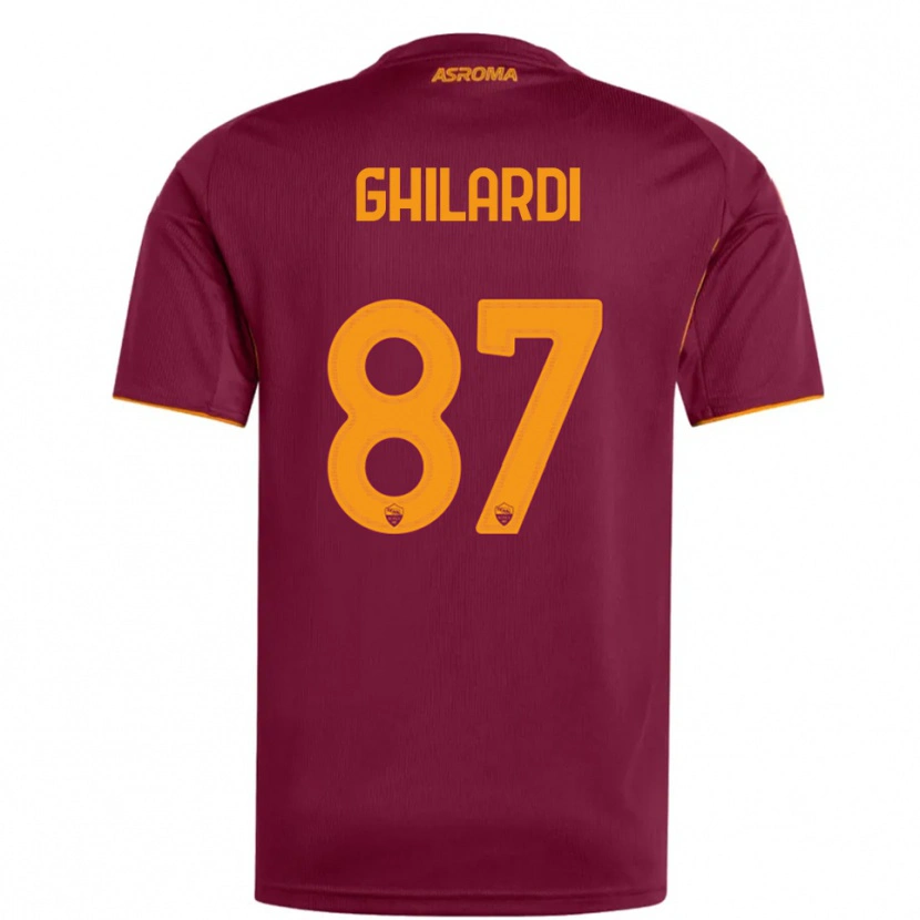 Danxen Kvinnor Daniele Ghilardi #87 Vinröd Orange Hemmatröja Matchtröjor 2025/26 Tröjor T-Tröja