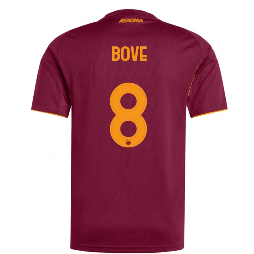 Danxen Kvinnor Edoardo Bove #8 Vinröd Orange Hemmatröja Matchtröjor 2025/26 Tröjor T-Tröja