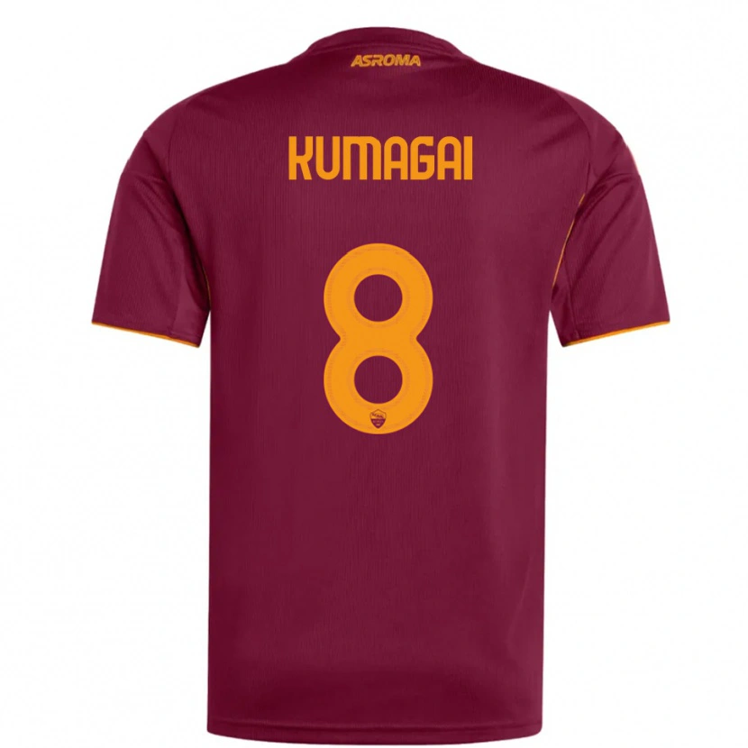 Danxen Kvinnor Saki Kumagai #8 Vinröd Orange Hemmatröja Matchtröjor 2025/26 Tröjor T-Tröja
