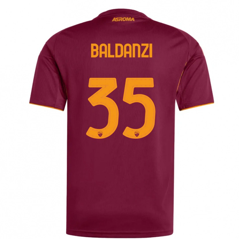 Danxen Kvinnor Tommaso Baldanzi #35 Vinröd Orange Hemmatröja Matchtröjor 2025/26 Tröjor T-Tröja