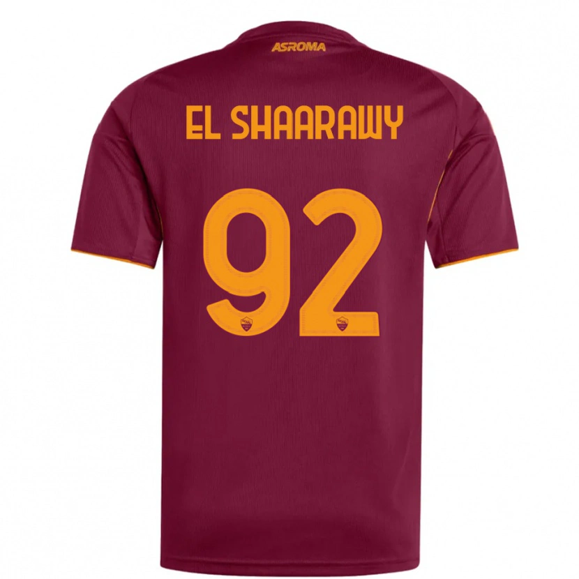 Danxen Kvinnor Stephan El Shaarawy #92 Vinröd Orange Hemmatröja Matchtröjor 2025/26 Tröjor T-Tröja