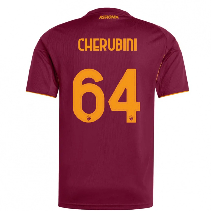 Danxen Kvinnor Luigi Cherubini #64 Vinröd Orange Hemmatröja Matchtröjor 2025/26 Tröjor T-Tröja