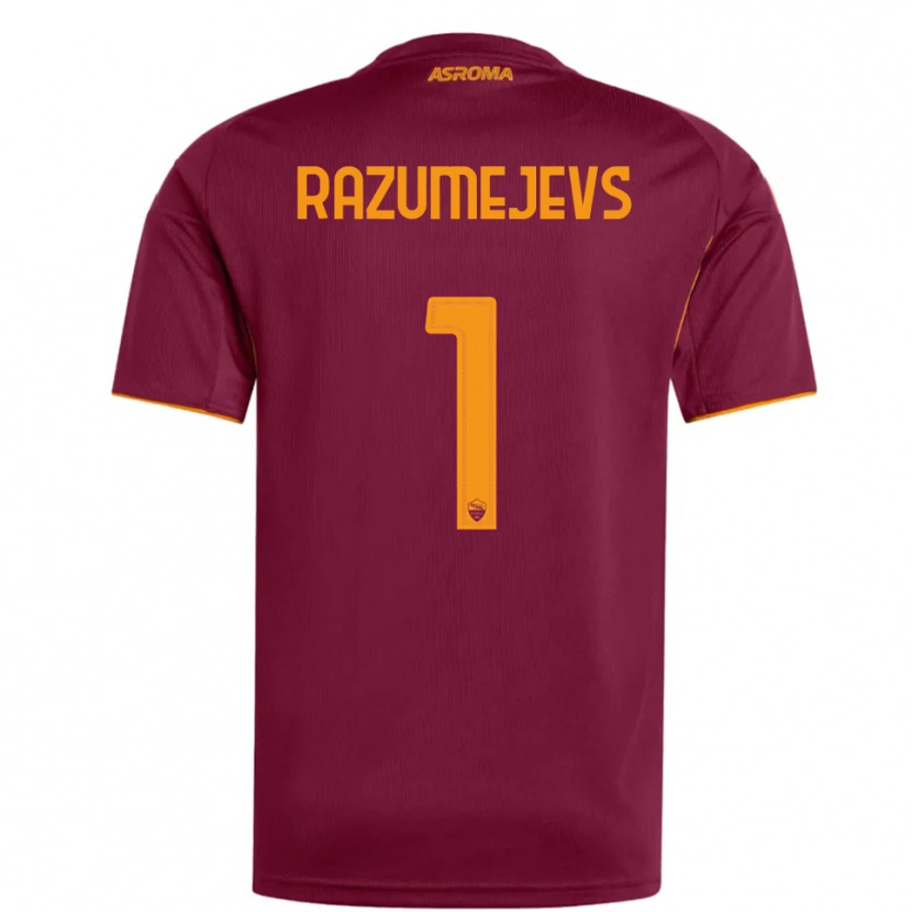 Danxen Kvinnor Vladislavs Razumejevs #1 Vinröd Orange Hemmatröja Matchtröjor 2025/26 Tröjor T-Tröja