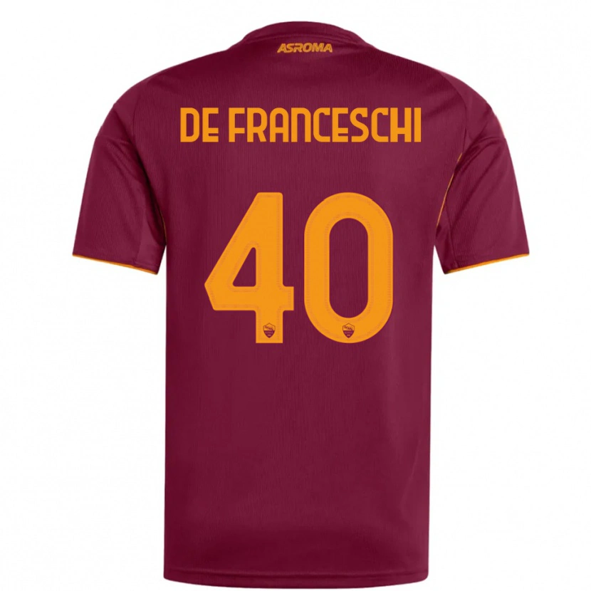 Danxen Kvinnor Leonardo De Franceschi #40 Vinröd Orange Hemmatröja Matchtröjor 2025/26 Tröjor T-Tröja