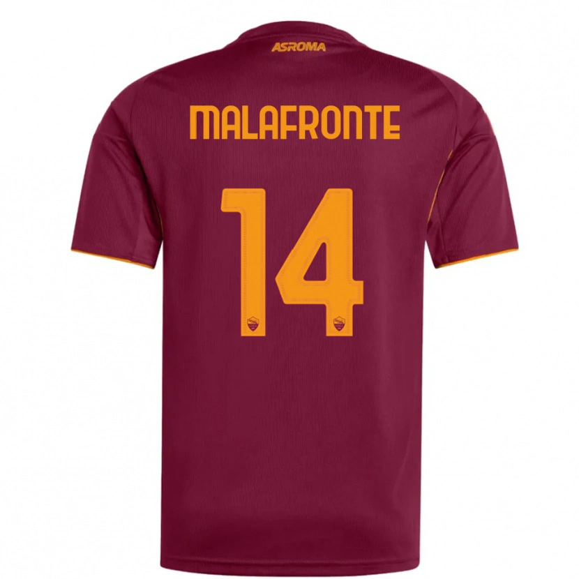 Danxen Kvinnor Matteo Malafronte #14 Vinröd Orange Hemmatröja Matchtröjor 2025/26 Tröjor T-Tröja