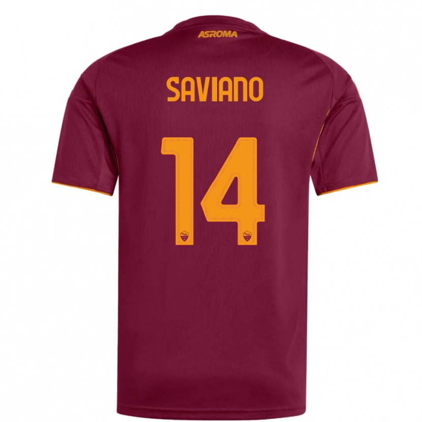 Danxen Kvinnor Giuseppe Saviano #14 Vinröd Orange Hemmatröja Matchtröjor 2025/26 Tröjor T-Tröja