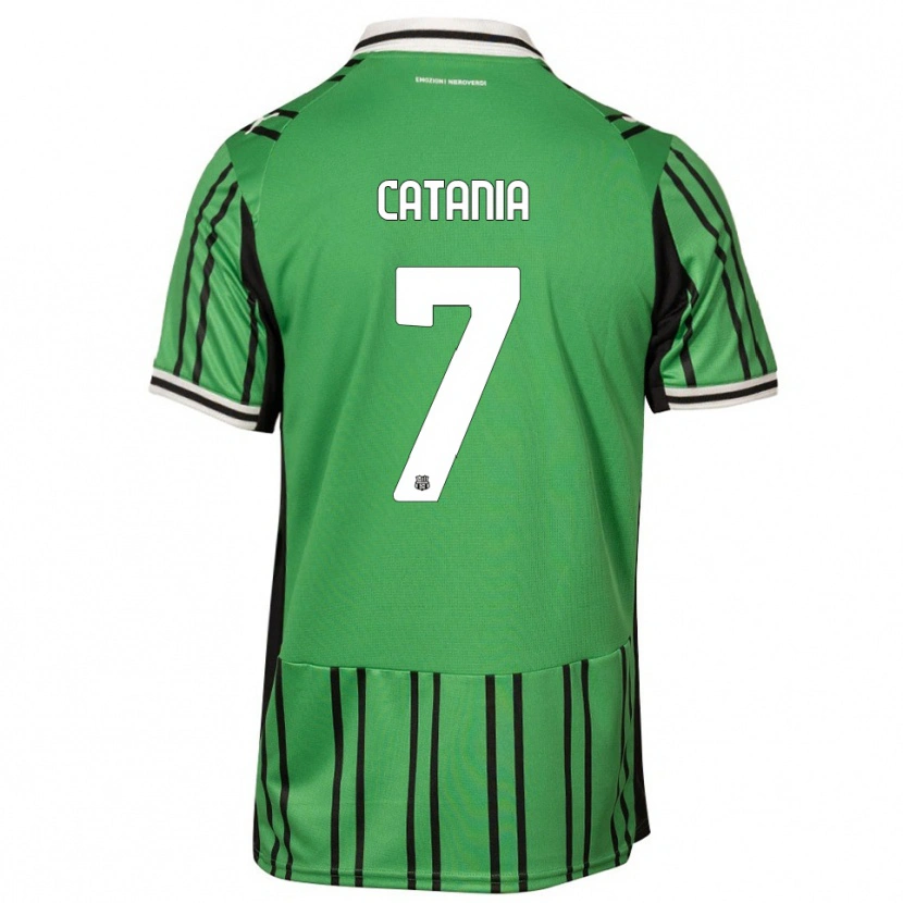 Danxen Kvinnor Nicolò Catania #7 Grön Svart Hemmatröja Matchtröjor 2025/26 Tröjor T-Tröja