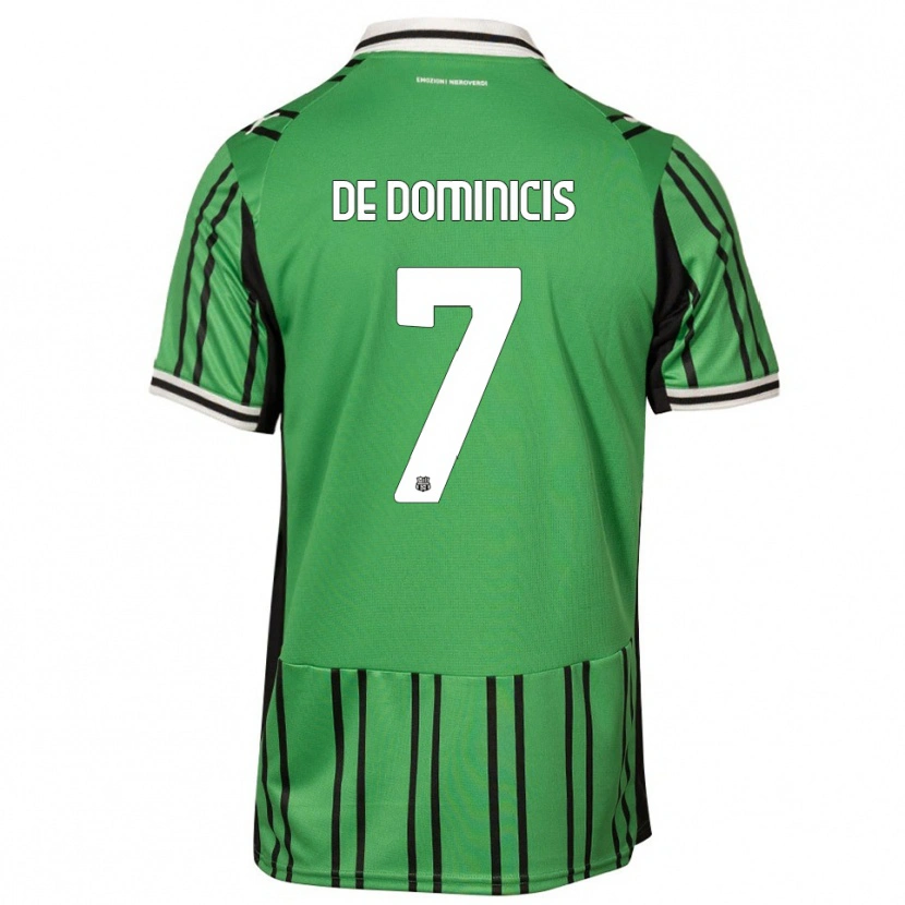 Danxen Kvinnor Diego De Dominicis #7 Grön Svart Hemmatröja Matchtröjor 2025/26 Tröjor T-Tröja