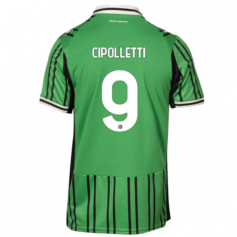 Danxen Kvinnor Matteo Cipolletti #9 Grön Svart Hemmatröja Matchtröjor 2025/26 Tröjor T-Tröja