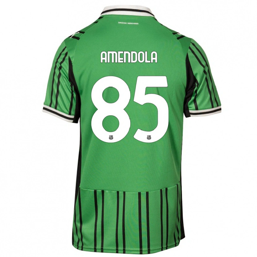 Danxen Kvinnor Catello Amendola #85 Grön Svart Hemmatröja Matchtröjor 2025/26 Tröjor T-Tröja