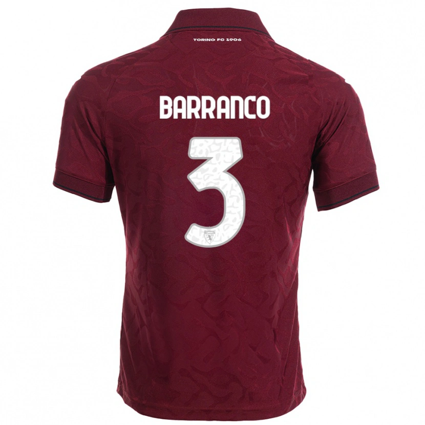 Danxen Kvinnor Gioacchino Barranco #3 Vinröd Vit Hemmatröja Matchtröjor 2025/26 Tröjor T-Tröja