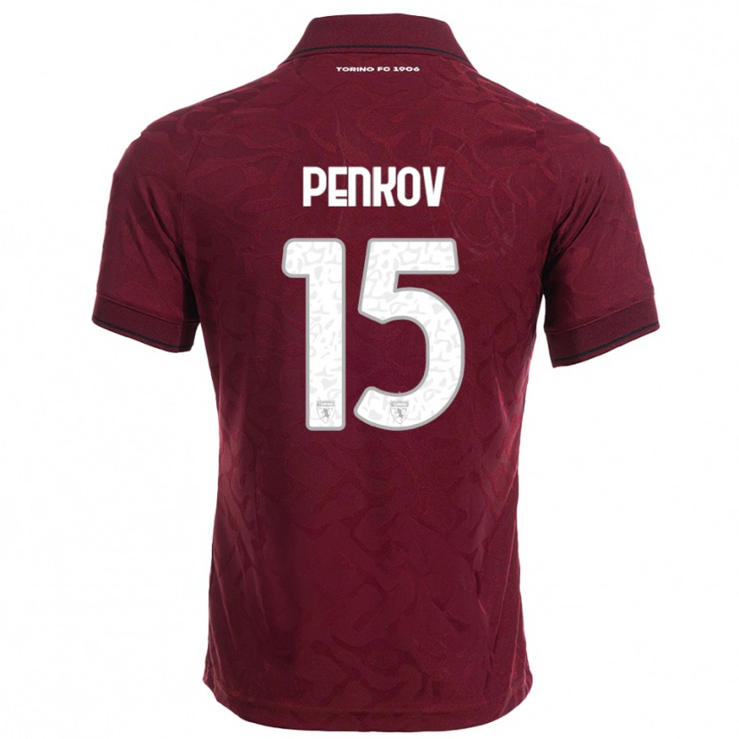 Danxen Kvinnor Borislav Penkov #15 Vinröd Vit Hemmatröja Matchtröjor 2025/26 Tröjor T-Tröja