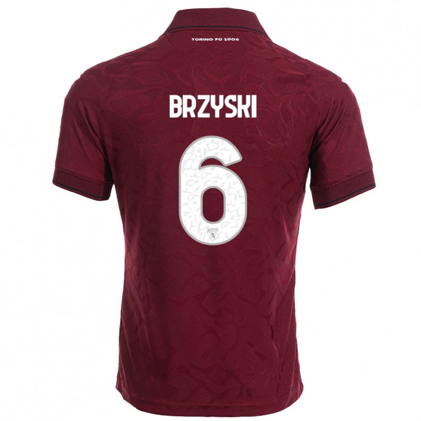 Danxen Kvinnor Igor Brzyski #6 Vinröd Vit Hemmatröja Matchtröjor 2025/26 Tröjor T-Tröja