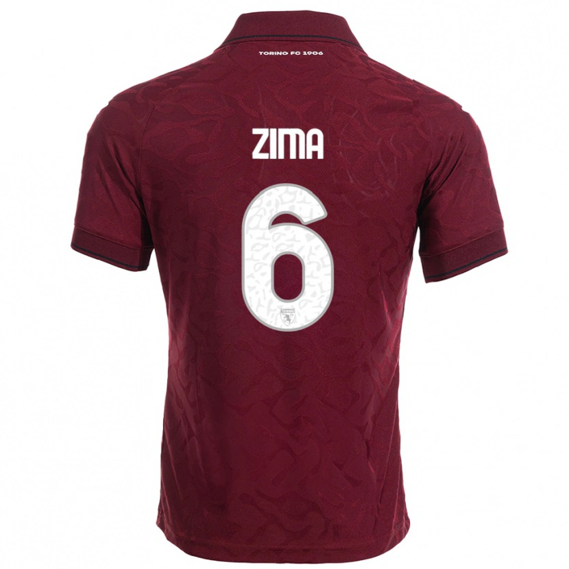 Danxen Kvinnor David Zima #6 Vinröd Vit Hemmatröja Matchtröjor 2025/26 Tröjor T-Tröja