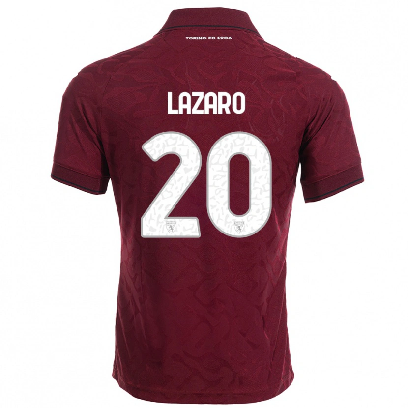 Danxen Kvinnor Valentino Lazaro #20 Vinröd Vit Hemmatröja Matchtröjor 2025/26 Tröjor T-Tröja