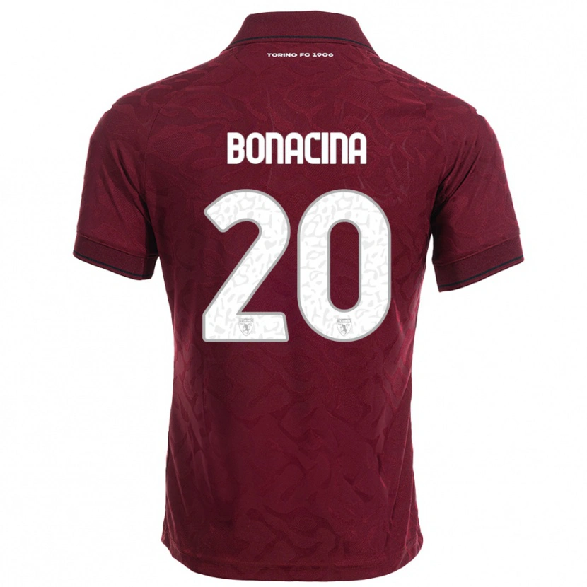 Danxen Kvinnor David Bonacina #20 Vinröd Vit Hemmatröja Matchtröjor 2025/26 Tröjor T-Tröja