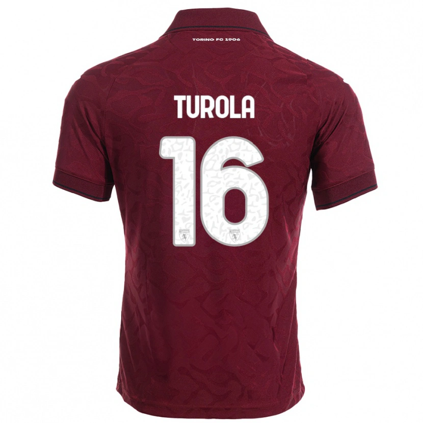 Danxen Kvinnor Cristian Turola #16 Vinröd Vit Hemmatröja Matchtröjor 2025/26 Tröjor T-Tröja