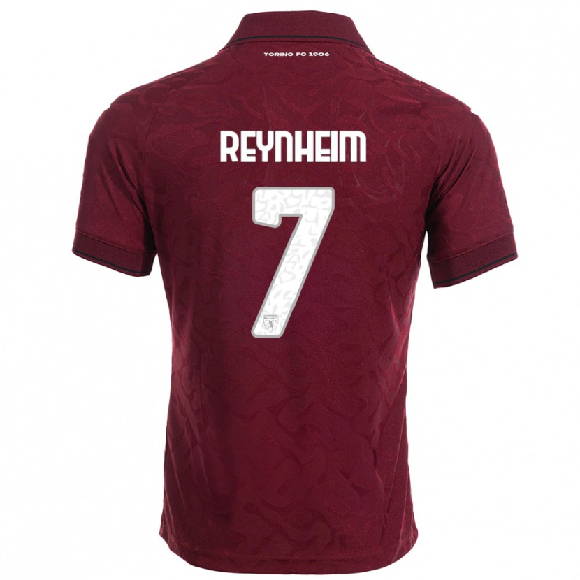 Danxen Kvinnor Dávid Reynheim #7 Vinröd Vit Hemmatröja Matchtröjor 2025/26 Tröjor T-Tröja
