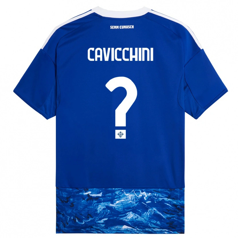 Danxen Kvinnor Leonardo Cavicchini #0 Blå Vit Hemmatröja Matchtröjor 2025/26 Tröjor T-Tröja