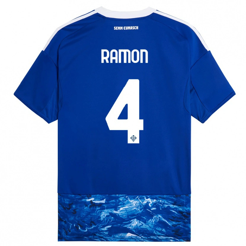 Danxen Kvinnor Jacobo Ramón #4 Blå Vit Hemmatröja Matchtröjor 2025/26 Tröjor T-Tröja