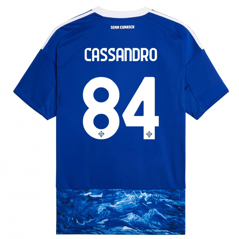 Danxen Kvinnor Tommaso Cassandro #84 Blå Vit Hemmatröja Matchtröjor 2025/26 Tröjor T-Tröja