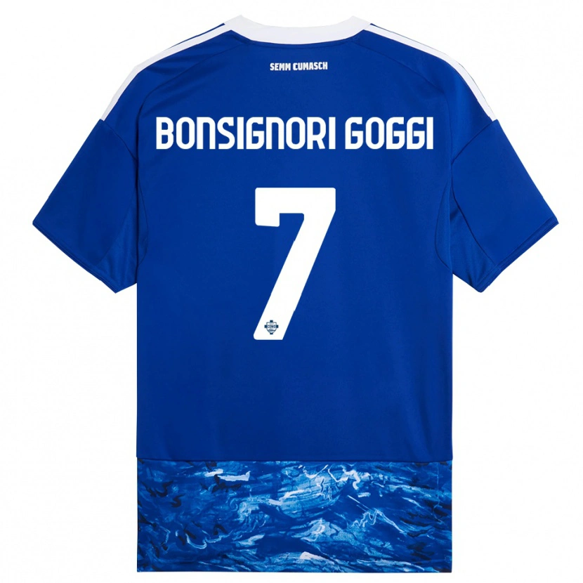 Danxen Kvinnor Lorenzo Bonsignori #7 Blå Vit Hemmatröja Matchtröjor 2025/26 Tröjor T-Tröja