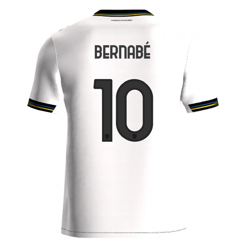Danxen Kvinnor Adrián Bernabé #10 Vit Svart Hemmatröja Matchtröjor 2025/26 Tröjor T-Tröja