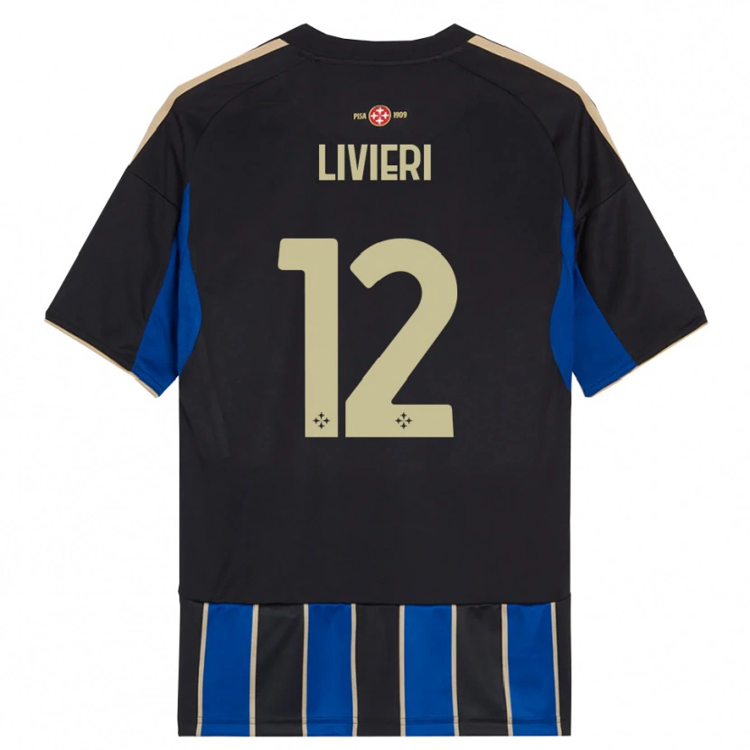 Danxen Kvinnor Alessandro Livieri #12 Svart Blå Hemmatröja Matchtröjor 2025/26 Tröjor T-Tröja