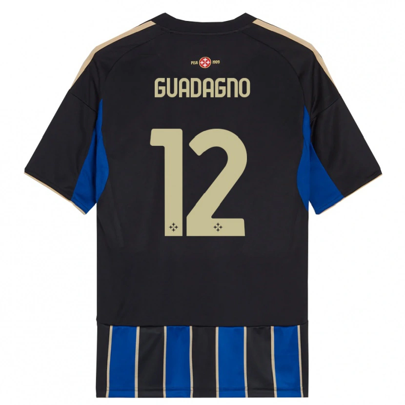 Danxen Kvinnor Johan Guadagno #12 Svart Blå Hemmatröja Matchtröjor 2025/26 Tröjor T-Tröja