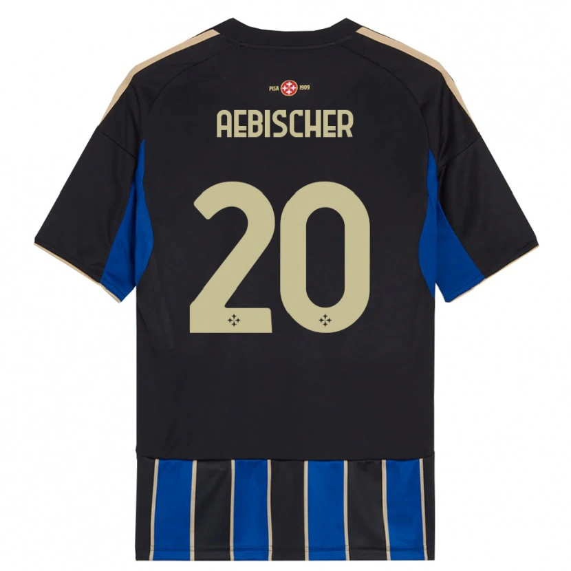 Danxen Kvinnor Michel Aebischer #20 Svart Blå Hemmatröja Matchtröjor 2025/26 Tröjor T-Tröja