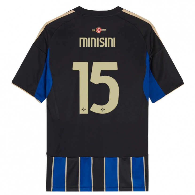 Danxen Kvinnor Niccolò Minisini #15 Svart Blå Hemmatröja Matchtröjor 2025/26 Tröjor T-Tröja