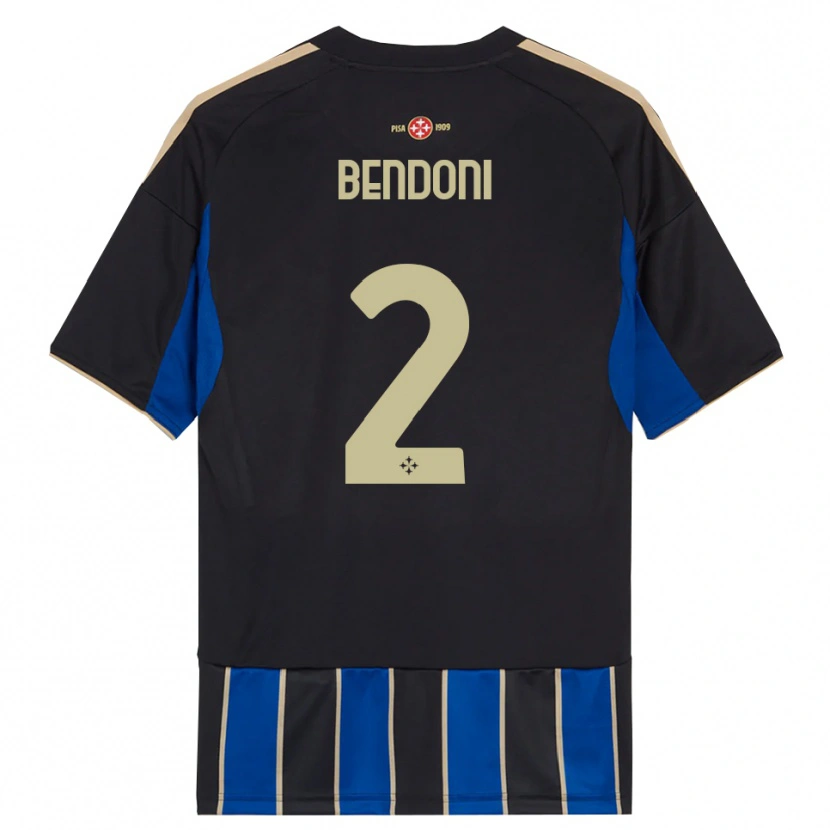 Danxen Kvinnor Marco Bendoni #2 Svart Blå Hemmatröja Matchtröjor 2025/26 Tröjor T-Tröja