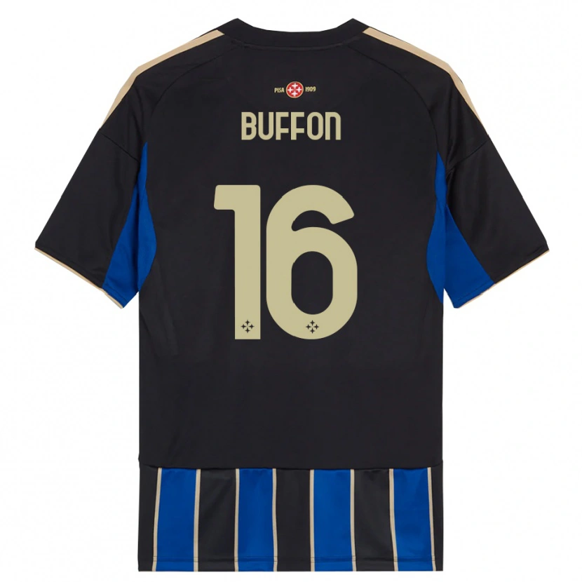Danxen Kvinnor Louis Buffon #16 Svart Blå Hemmatröja Matchtröjor 2025/26 Tröjor T-Tröja