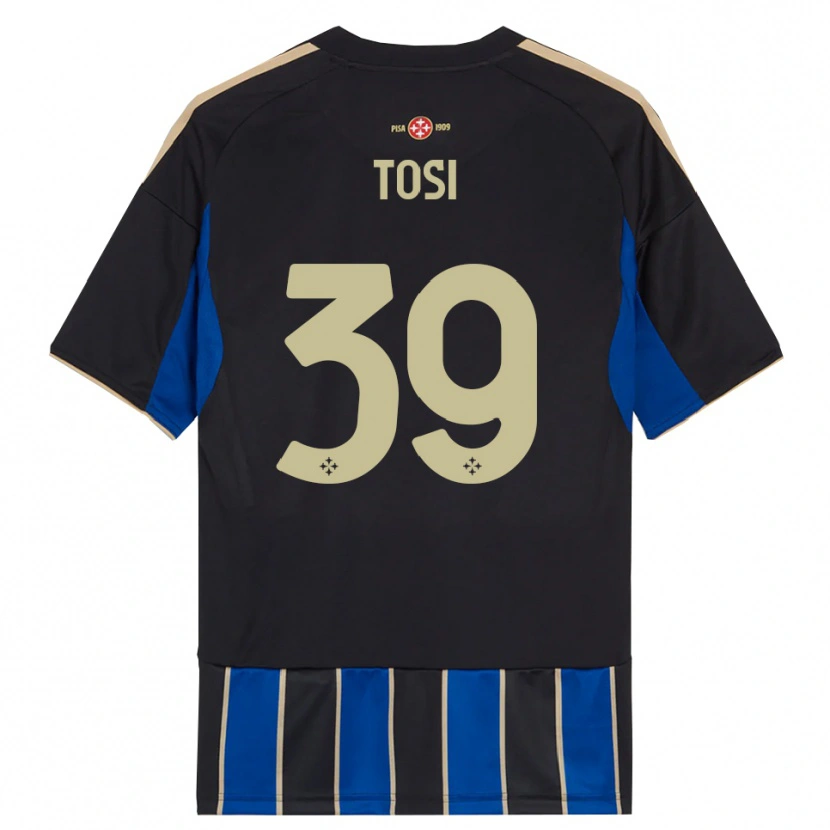 Danxen Kvinnor Lorenzo Tosi #39 Svart Blå Hemmatröja Matchtröjor 2025/26 Tröjor T-Tröja