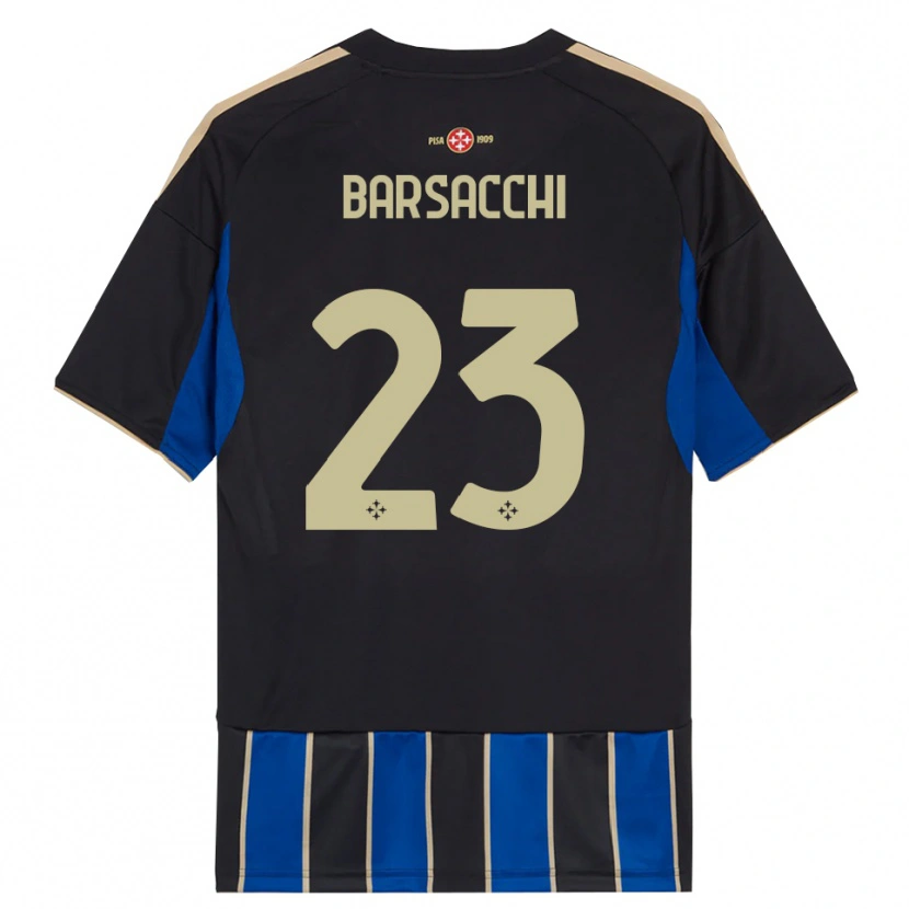 Danxen Kvinnor Cristian Barsacchi #23 Svart Blå Hemmatröja Matchtröjor 2025/26 Tröjor T-Tröja