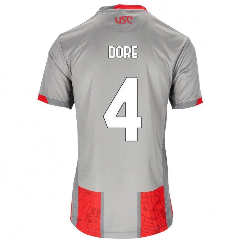 Danxen Kvinnor Salvatore Dore #4 Röd Grå Hemmatröja Matchtröjor 2025/26 Tröjor T-Tröja