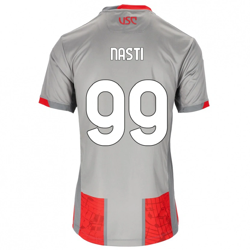 Danxen Kvinnor Marco Nasti #99 Röd Grå Hemmatröja Matchtröjor 2025/26 Tröjor T-Tröja