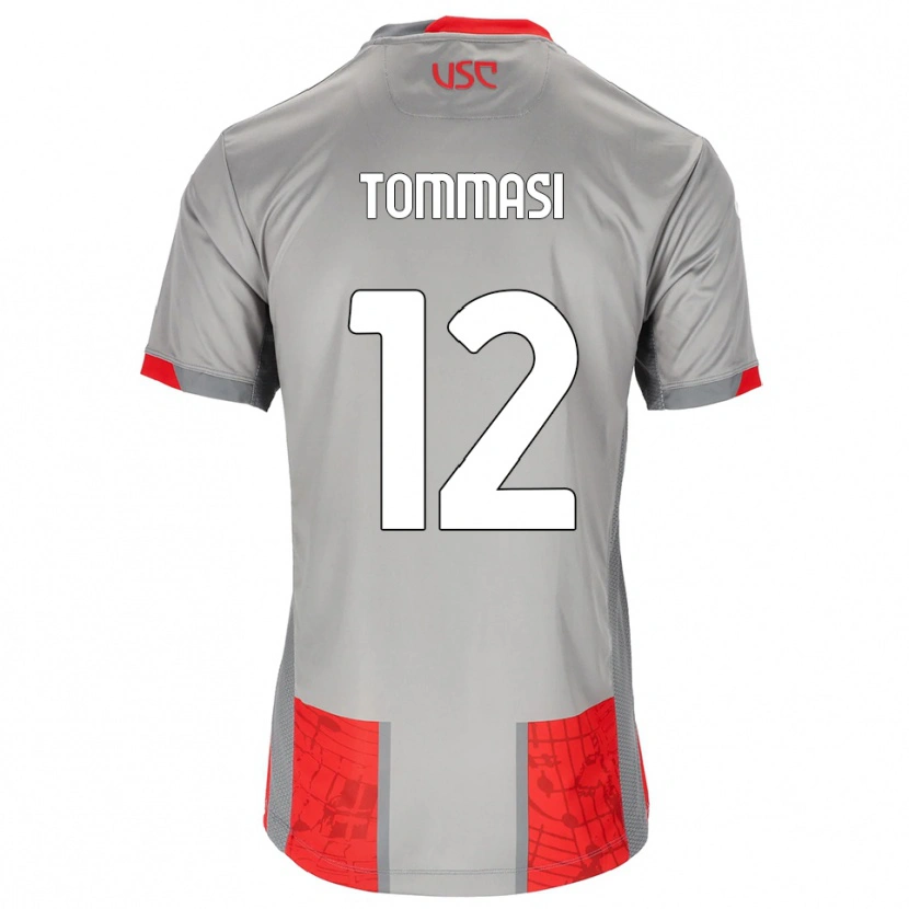 Danxen Kvinnor Francesco Tommasi #12 Röd Grå Hemmatröja Matchtröjor 2025/26 Tröjor T-Tröja