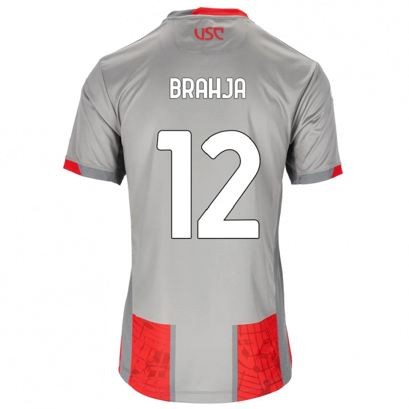 Danxen Kvinnor Thomas Brahja #12 Röd Grå Hemmatröja Matchtröjor 2025/26 Tröjor T-Tröja