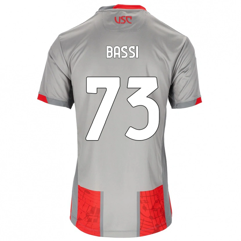 Danxen Kvinnor Emanuele Bassi #73 Röd Grå Hemmatröja Matchtröjor 2025/26 Tröjor T-Tröja
