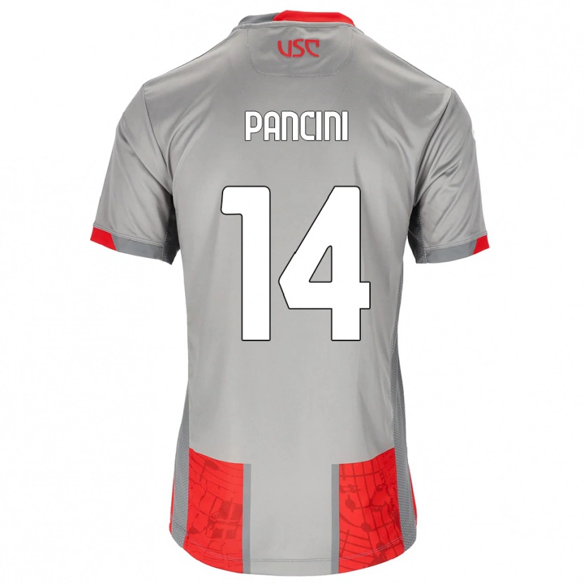 Danxen Kvinnor Alex Pancini #14 Röd Grå Hemmatröja Matchtröjor 2025/26 Tröjor T-Tröja